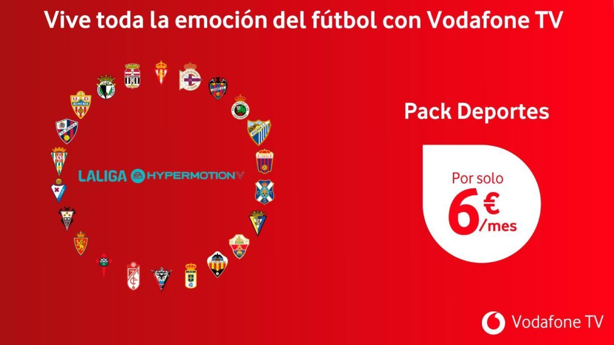 Vodafone ofrecerá todos los partidos de la temporada 2024-2025 de LaLiga Hypermotion