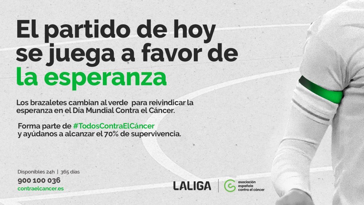 Todos los clubes de LaLiga se unen de nuevo a la campaña de la Asociación Española Contra el Cáncer